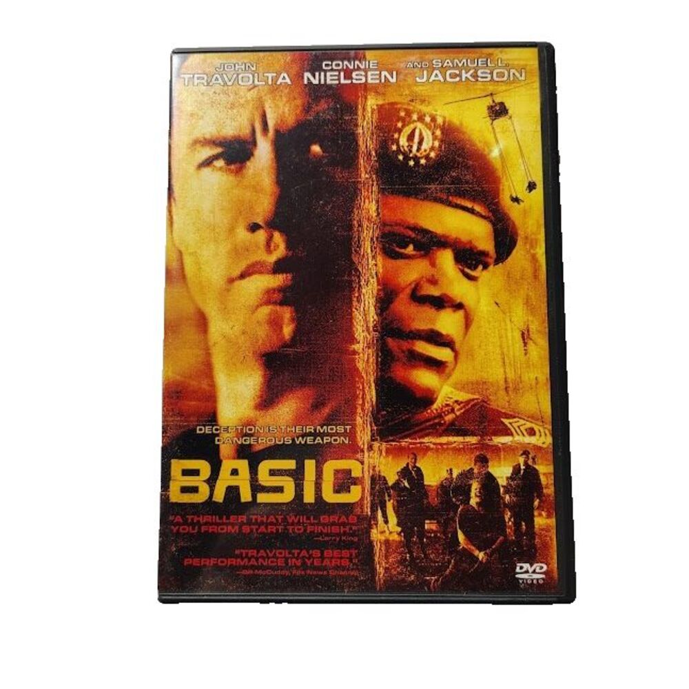 Basic Action Drama DVD Movie 2003 R John Travolta Connie Nielsen Samuel Jackson